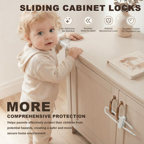 45 Pack Pack Baby Proofing Kit for Child, Child Safety Cabinet & Drawer Locks, No Drill Corner Guards, Outlet Covers