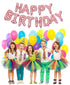 TONIFUL Rose Gold Happy Birthday Balloons Banner, 16 Inch Mylar Foil Letters for Birthday Decorations