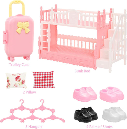24 3 3 Sets 2 4 2 5 5.3 Inch Miunana Pcs Doll Clothes and Accessories Princess Dresses Top and Pants Swimsuits Shoes