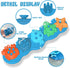 Qurylio 3 4 5 Suction Baby Bath Toys, Mold Free Silcone Shape Sorting & Stacking Bathub Toy, Sensory Toys & Best Gift