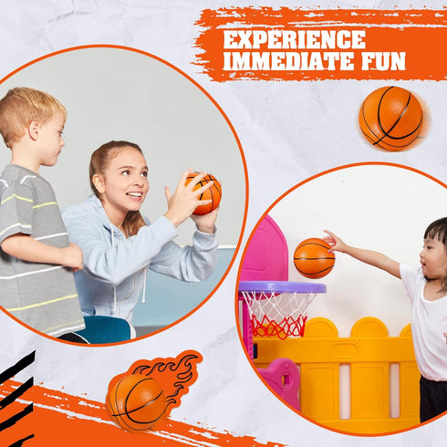 6 Pcs 5'' Mini Foam Basketballs, Safe Soft Replacement Pool Beach Basketball for Indoor Hoop, Party Sport Game