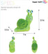 DolliBu Green Snail Plush - 7 Inch Realistic Stuffed Animal Snail Toy for Kids and Adults