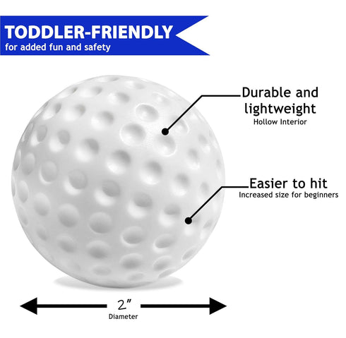 Botabee Kids Golf Set Toy - Pack of 6 Toddler & Little Kids Replacement Golf Balls, 2" Oversized Ball Toy