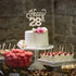 LINGTEER Happy 28th Birthday Gold Rhinestone Cake Topper - Cheers to 28th Birthday Anniversary Party Centerpieces