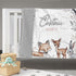 Kryvoxc Personalized Baby Blankets with Name, Fox Deer Bunny Design Double Layer Receiving Swaddle Blanket with Dotted