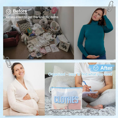 3pcs Hospital Bag Organizing Pouches for Labor and Delivery, Maternity Essentials Diaper Bag Organizer for Mom Travel
