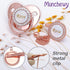 Set Dummy Custom Pacifier with Name, Bling Personalized Pacifier with Gift Box, Glitter Crystal Luxurious Soother Ideal