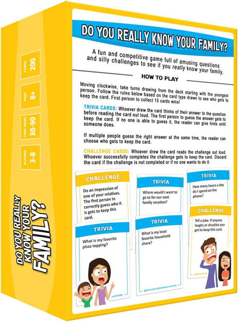 Do You Really Know Your Family? - Fun Family Game with Conversation Starters and Challenges