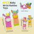 Wrist Rattles Baby Socks, Soft Sensory Toys for Babies, Cartoon Animal Rattles Sock Early Development Gift