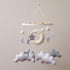 GOODMOM Nordic Boho Baby Crib Bell - Moon & Stars Felt Nursery Decor, Neutral Minimalist Baby Room Hanging Ornament