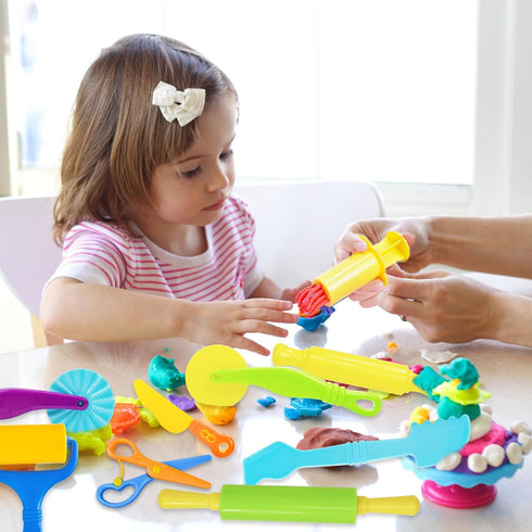Set, 9 Sets 4-8, LCY WEDSHI Dough Tool Pcs Dough Tools for Kids Ages Dough Accessories Includes Cutters Roller, Rolling