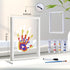 CHERRY CHEERS Set, Family Handprint Kit, DIY Craft Keepsake Wooden Frame, Endless Gift Non-Toxic Paints, Transparent