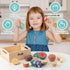 10 Set 3+, PCS Fruit Wooden Play Food for Kids Kitchen, Wooden Cutting Fruit Toys for Toddlers and Kids Ages Pretend