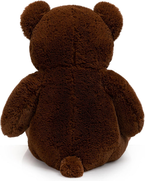Huge Teddy Bear Stuffed Animal - Giant Plush Teddy Bear with Red Ribbon Bow, 36 inch Chocolate