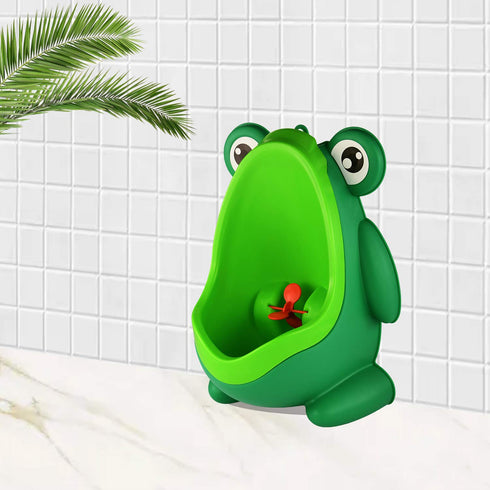 sundee Cute Frog Standing Potty Training Urinal for Boys Toilet with Funny Aiming Target - Blackish Green