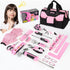SHALL 26-Piece Kids Size Tool Set, Pink Real Tools for Kids with