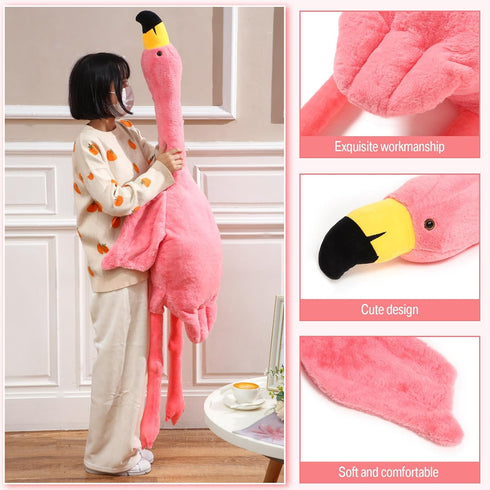 Large Flamingo Stuffed Animal - Giant Plush Flamingo Toy, Christmas in July Gift for Boys and Girls Birthday Gifts