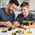 25Pcs Bulldozer HERCOCCI Construction Cake Topper, Excavator Tower Cupcake Topper Backhoe Traffic Road Sign Cake Decor