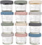 WeeSprout Glass Baby Food Storage Jars w/Lids, 12 Pack Set, 4 oz, Reusable Small Containers for Snack, Puree, Breast