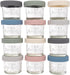 WeeSprout Glass Baby Food Storage Jars w/Lids, 12 Pack Set, 4 oz, Reusable Small Containers for Snack, Puree, Breast