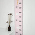 Kids Growth Chart, Wood Frame Fabric Canvas Height Measurement Ruler, 7.9 x 79in, Pink - Cloud