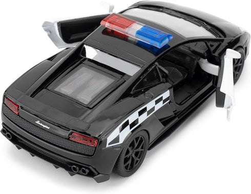 BDTCTK 1/36 Scale Lamborghini Gallardo Police Car Model, Zinc Alloy Die-Cast Pull Back Vehicles for Kids Gift
