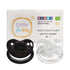 Set LittleForBig BigShield Adult Sized Pacifier Candy Gloss Pacifiers - Black & Crystal