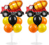 Construction Party Balloons Stand Kit 2 Sets with 2 Construction Truck Foil