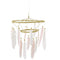 Levtex Baby Skylar Ceiling Hanging - Feathers in Gold, Blush Pink, and White - Nursery Accessories