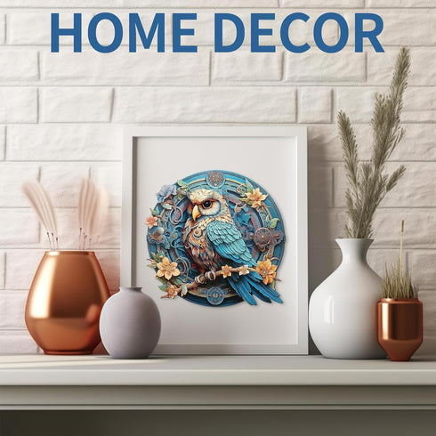 KAAYEE Wooden Jigsaw Puzzles-Wooden Puzzle Adult Unique Shape Advanced Wise Owl Wooden Jigsaw Puzzle for Adult,Family Puzzles 9.7 * 9.4 in 197 pcs