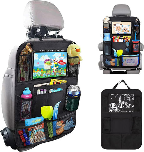 Matenf Car Organizer Back Seat with 9 Storage Pockets & 10 Tablet Holder,