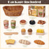 Sets 3-5 3 4 5 6 Toyssa Wooden Play Food for Kids Kitchen, Bakery Pretend Play Toy Food for Toddlers with Cutting Bread