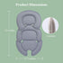 Infant Car Seat Insert Cushion Pad - Soft Head and Body Supports for Babies, Suitable for Car Seats and Strollers (Grey)