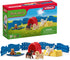 Schleich Farm World 13-Piece Puppy Pen Playset - Featuring 3 Cute Puppy Figurines and Accessories, Educational Toys for