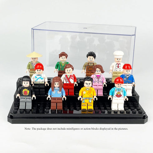 Acrylic Minifigure Display Case, Stackable Action Figures Blocks Display Box, Clear Dustproof Display Case for Lego