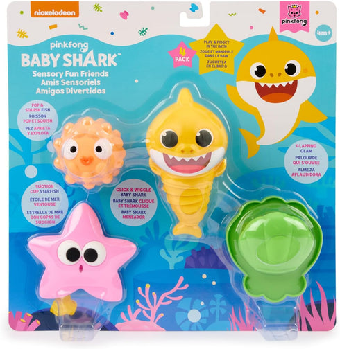 Baby Shark Sensory Fun Friends - 4 Pack Fidget Toys to Develop Sensory Skills (4+ Months)