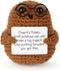 Positive Potato, 2.95 Inch Cheerful Potato Gifts with Positive Card, Cute Knitted Doll for New Year
