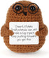 Positive Potato, 2.95 Inch Cheerful Potato Gifts with Positive Card, Cute Knitted Doll for New Year