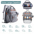 Backpack ISMGN Diaper Bag with Changing Station, Large Diaper Bag, Baby Bag, Multifunctional Diaper Bag, Gray