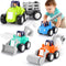 ORWINE Inertia Trucks Toy Cars, Early Educational Baby Boy Toys 18 Months, Push