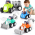 ORWINE Inertia Trucks Toy Cars, Early Educational Baby Boy Toys 18 Months, Push