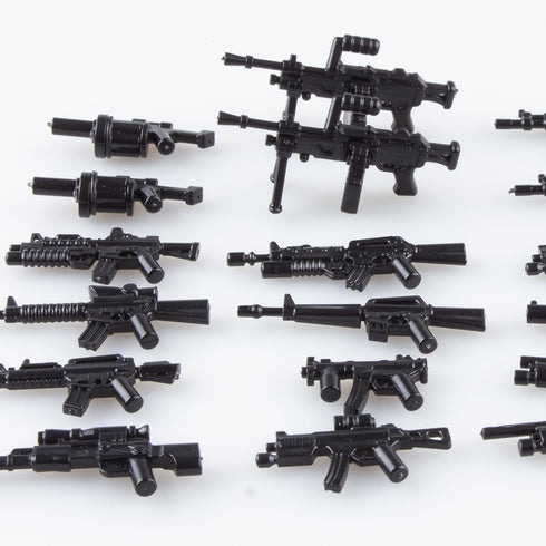 Pack 3 Weapons Military Weapons Accessories WWII Soldier Model Toys Military Equipment Battle Blocks Bricks Children's