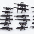 Pack 3 Weapons Military Weapons Accessories WWII Soldier Model Toys Military Equipment Battle Blocks Bricks Children's