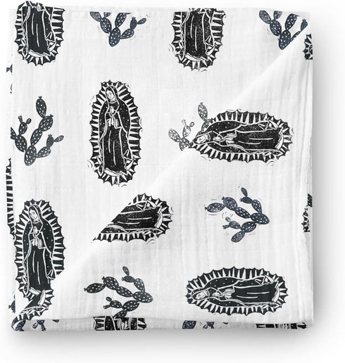 Be A Heart Christian Catholic Baby Swaddle Receiving Blanket (Our Lady of