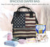 OUSIKA Backpack Daypacks American Flag Print Diaper Bag Multifunction Laptop Travel Large Nappy Bag, Black, One Size