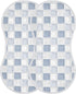 decor gift 4 Pack 22x11in Cotton Burp Cloths Muslin Breathable Blue Checkered Pattern spit up Rags for Unisex Newborns