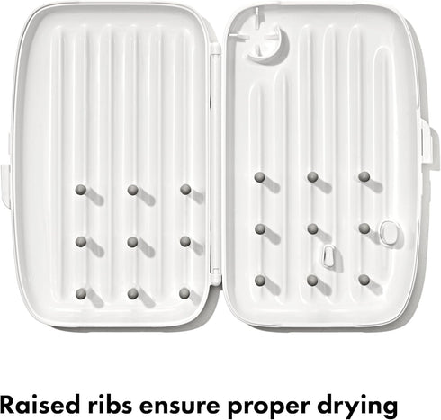 OXO Tot Compact Travel Drying Rack with Bottle Brush - Gray