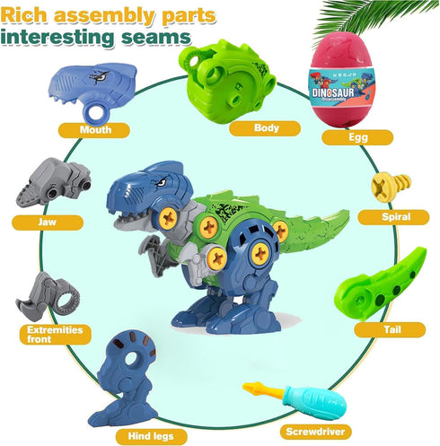 VANNYVANYA Take Apart Dinosaur Toys, Dinosaur Toys for Boy Girl STEM Construction Assembly Toy, Ideal for Christmas