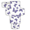 Grkkuti Purple Butterfly Portable Diaper Changing Pad Foldable Compact Diaper Changing Mat with