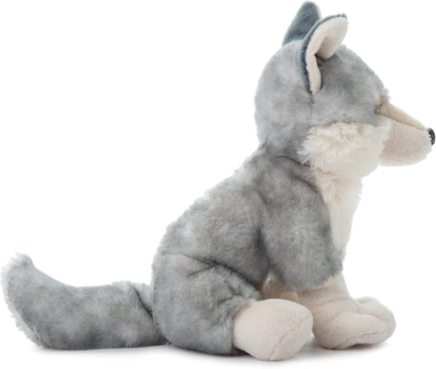 The Petting Zoo Wolf Stuffed Animal, 12 Inch Grey Wolf Plush Toy, Gifts for Kids, Wild Onez Zoo Animals